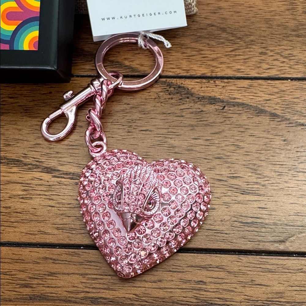 New Pink Kurt Geiger Keychain /Bag Charm